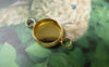 Accessories - 10 Pcs Of Gold Tone Brass Base Settings Connnector Match 10mm Cabochon A6828