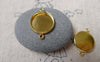 Accessories - 10 Pcs Of Gold Tone Brass Base Settings Connnector Match 14mm Cabochon A6827