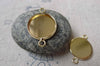 Accessories - 10 Pcs Of Gold Tone Brass Base Settings Connnector Match 16mm Cabochon A6826