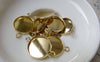Accessories - 10 Pcs Of Gold Tone Brass Base Settings Connnector Match 16mm Cabochon A6826