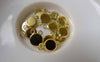 Accessories - 10 Pcs Of Gold Tone Brass Base Settings Connnector Match 6mm Cabochon A6830