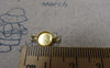 Accessories - 10 Pcs Of Gold Tone Brass Base Settings Connnector Match 6mm Cabochon A6830
