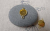 Accessories - 10 Pcs Of Gold Tone Brass Base Settings Connnector Match 8mm Cabochon A6829