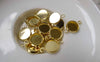 Accessories - 10 Pcs Of Gold Tone Brass Base Settings Connnector Match 8mm Cabochon A6829