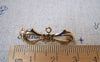 Accessories - 10 Pcs Of Gold Tone Brass Bow Tie Safety Pin Brooch Findings 10x27mm  A3063