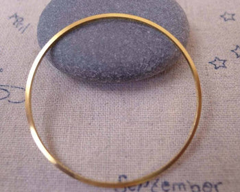 Accessories - 10 Pcs Of Gold Tone Brass Seamless Rings 40mm 18gauge A7374
