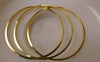 Accessories - 10 Pcs Of Gold Tone Brass Seamless Rings 40mm 18gauge A7374