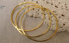 Accessories - 10 Pcs Of Gold Tone Brass Seamless Rings 40mm 18gauge A7374