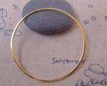 Accessories - 10 Pcs Of Gold Tone Brass Seamless Rings  50mm 17gauge A7373