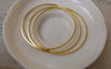 Accessories - 10 Pcs Of Gold Tone Brass Seamless Rings  50mm 17gauge A7373