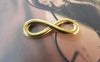 Accessories - 10 Pcs Of Gold Tone Figure 8 Connector Charms 8x23mm A5411