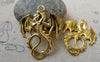 Accessories - 10 Pcs Of Gold Tone Flying Dragon Charms Pendant  27x34mm  A6314