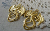 Accessories - 10 Pcs Of Gold Tone Flying Dragon Charms Pendant  27x34mm  A6314