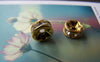 Accessories - 10 Pcs Of Gold Tone Rondelle Clear Rhinestone Spacer Beads  A2142