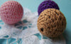 Accessories - 10 Pcs Of Hand Woven Yarn Glass Balls Assorted Color 21mm A3507