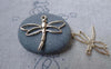 Accessories - 10 Pcs Of KC Gold Tone Filigree Dragonfly Pendant Charms 27x33mm A7589