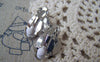 Accessories - 10 Pcs Of Lovely Silvery Gray Nickel Tone Brass Ear Clips Match 15mm Cameo A4498