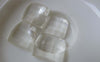 Accessories - 10 Pcs Of Plastic Dome Faceted Square Cameo Cabochon 20mm A7019