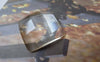 Accessories - 10 Pcs Of Plastic Dome Faceted Square Cameo Cabochon 20mm A7019