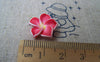 Accessories - 10 Pcs Of Polymer Clay Five Leaf Flower Cabochon Assorted Color   15mm A3730
