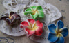 Accessories - 10 Pcs Of Polymer Clay Five Leaf Flower Cabochon Assorted Color  20mm A3618