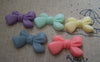 Accessories - 10 Pcs Of Resin Bow Knot Tie Beads Assorted Color 14x23mm A2182