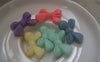 Accessories - 10 Pcs Of Resin Bow Knot Tie Beads Assorted Color 14x23mm A2182