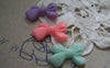 Accessories - 10 Pcs Of Resin Bow Knot Tie Beads Assorted Color 14x23mm A2182