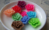 Accessories - 10 Pcs Of Resin Lovely Flower Cameo Cabochon Assorted Color 18x21mm A3054