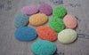 Accessories - 10 Pcs Of Resin Oval Flower Cameo Cabochon Assorted Color  17x23mm A2823