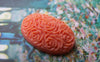 Accessories - 10 Pcs Of Resin Oval Flower Cameo Cabochon Assorted Color  17x23mm A2823