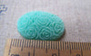 Accessories - 10 Pcs Of Resin Oval Flower Cameo Cabochon Assorted Color  17x23mm A2823