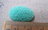 Accessories - 10 Pcs Of Resin Oval Flower Cameo Cabochon Assorted Color  17x23mm A2823