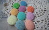 Accessories - 10 Pcs Of Resin Oval Flower Cameo Cabochon Assorted Color  17x23mm A2823