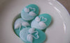 Accessories - 10 Pcs Of Resin Oval White Swan On Blue Cameo 18x25mm A4661