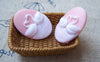Accessories - 10 Pcs Of Resin Oval White Swan On Pink Cameo 18x25mm A4052