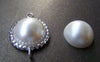 Accessories - 10 Pcs Of Resin Pearl White Round Cameo Cabochons 20mm A3622