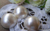 Accessories - 10 Pcs Of Resin Pearl White Round Cameo Cabochons 20mm A3622