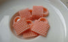 Accessories - 10 Pcs Of Resin Pink Basketweave Handbag Cameo Size 16x18mm A5694