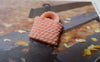 Accessories - 10 Pcs Of Resin Pink Basketweave Handbag Cameo Size 16x18mm A5694