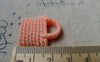 Accessories - 10 Pcs Of Resin Pink Basketweave Handbag Cameo Size 23x26mm A5699