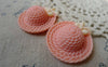 Accessories - 10 Pcs Of Resin Pink Bow Summer Hat Cameo Size 34x38mm A5603