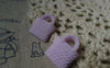 Accessories - 10 Pcs Of Resin Purple Basketweave Handbag Cameo Size 16x18mm A5695