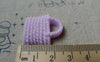 Accessories - 10 Pcs Of Resin Purple Basketweave Handbag Cameo Size 23x26mm A5696