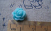 Accessories - 10 Pcs Of Resin Round Flower Cameo Cabochon Assorted Color 12mm A3979
