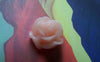 Accessories - 10 Pcs Of Resin Round Flower Cameo Cabochon Assorted Color 12mm A3979
