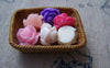 Accessories - 10 Pcs Of Resin Round Flower Cameo Cabochon Assorted Color 12mm A3979