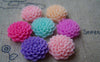 Accessories - 10 Pcs Of Resin Round Flower Cameo Cabochon Assorted Color 15mm A2811
