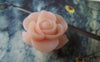 Accessories - 10 Pcs Of Resin Vintage Pink Round Flower Cameo 21mm A4703