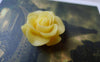 Accessories - 10 Pcs Of Resin Vintage Yellow Round Flower Cameo 21mm A5470